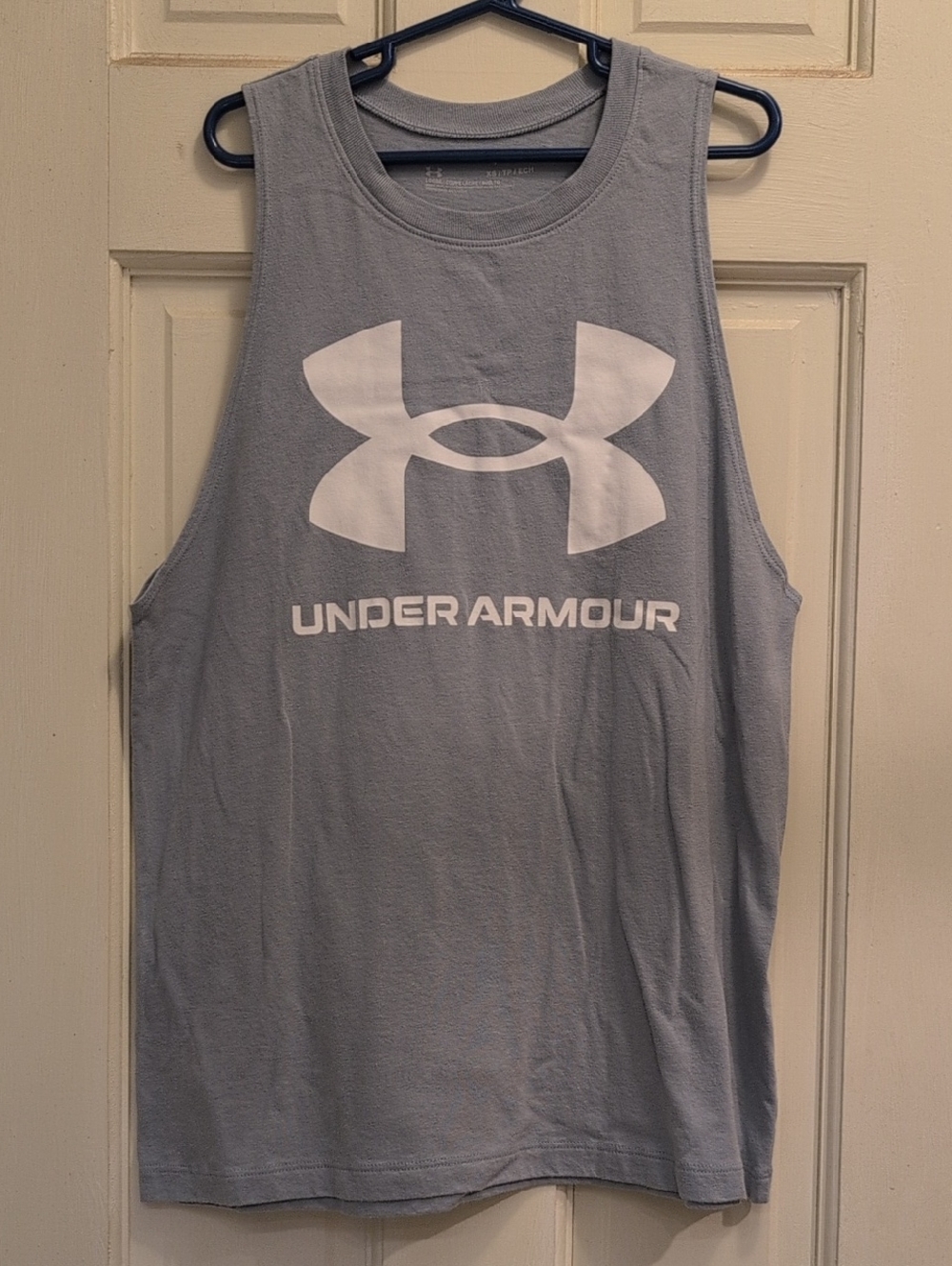 Under Armour Light Blue Tank with White Logo